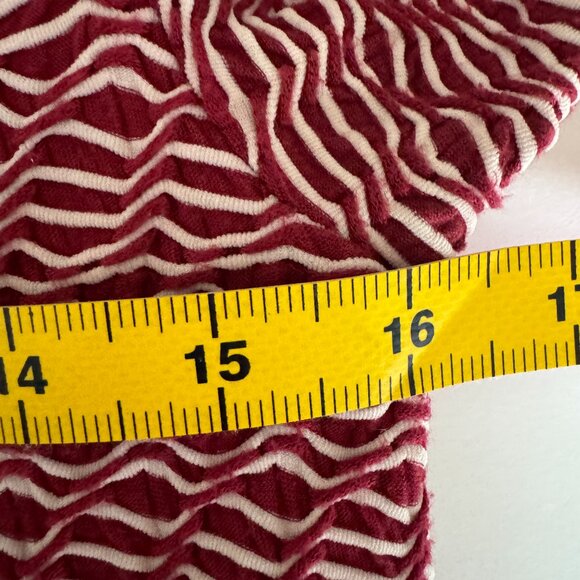 Maeve Dora Short Sleeve Cranberry Red and White Pleated Front Dress Size… - Picture 8 of 10